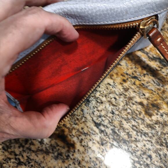 Dooney Bourke Light Blue Leather Wallet with Zipper - Picture 3 of 9